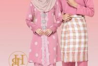 Design Model Gamis Seragam Pernikahan 8ydm Baju Pengantin Nikah Tunang Kebarung Set Sedondon