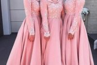 Design Ootd Bridesmaid Hijab S5d8 Arabic Dubai 2017 New Design Muslim Pink Bridesmaid Dresses Lace Applique Long Sleeves Maid Of Honor Dress Bridesmaid Gowns for Wedding