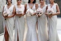 Design Ootd Bridesmaid Hijab T8dj Cheap Vintage Bridesmaid Dress Charming Y Country Mermaid Maid Of Honor Gowns V Neck High Split Beach Wedding Guest Gowns