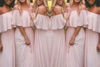 Design Ootd Bridesmaid Hijab T8dj Latest Blush Pink Bohemian Style Bridesmaid Dresses Y Ruched F Shoulder Chiffon Long Prom Dresses Cheap Pretty Party Dress for Weddings