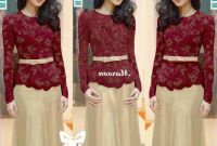 Ide Gamis Brokat Pernikahan 3ldq Baju Pengantin Maroon Mewah Baju Lazada Inspiratif Harga