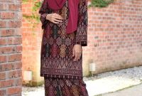 Ide Gaun Bridesmaid Hijab Gdd0 Baju Kurung songket Luella Deep Maroon