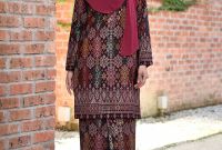Inspirasi Desain Baju Bridesmaid Hijab Tqd3 Baju Kurung songket Luella Deep Maroon