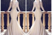 Inspirasi Desain Baju Bridesmaid Hijab Wddj Muslim Slim Fishtail Arabic Style Mermaid Wedding Dresses Long Sleeves Lace Applique O Neck Hijab Mermaid Long Bridal Gowns