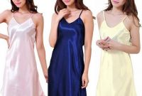 Model Bridesmaid Hijab Batik Ipdd 2019 Y Silk Bathrobe Rayon Spaghetti Strap Robe V Neck soft Dress Nightgown Lingerie Sleepwear Bride Bridesmaid Robe for Women Lc485 From Jerry111