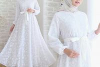 Model Gamis Syari Untuk Pesta Pernikahan Ipdd Gamis Pesta Full Brokat Kekinian Modern Jual Gamis Modern