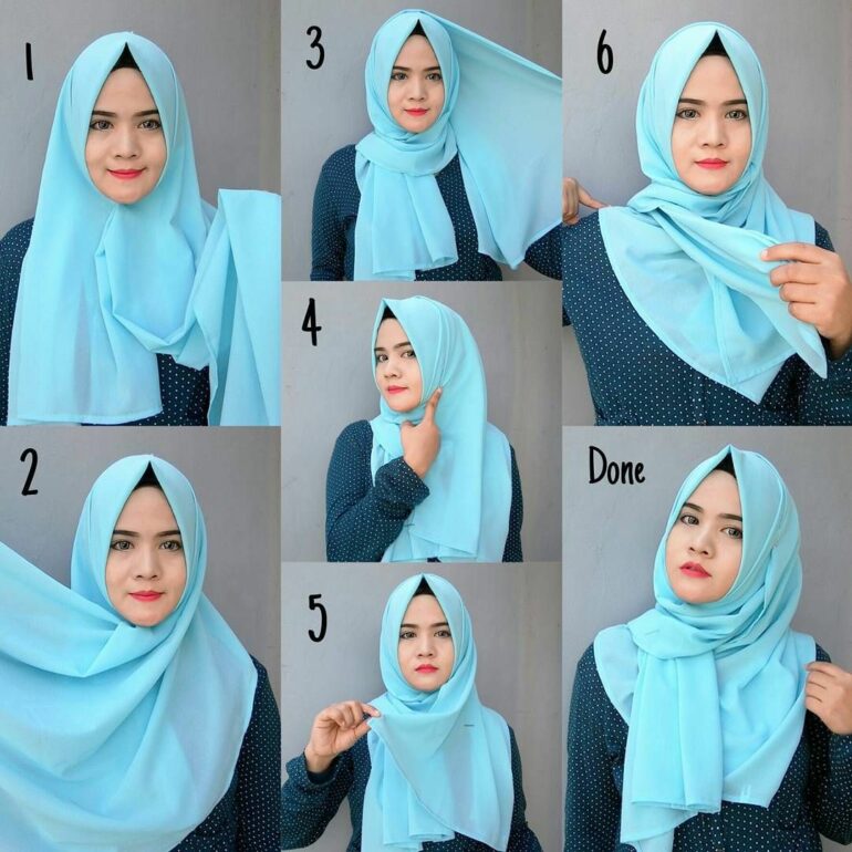 Gambar Tutorial Hijab Modern Simple – Ragam Muslim