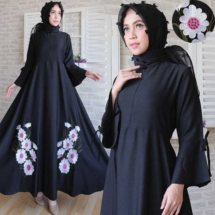  Model  Baju  Gamis  Lengan  Terompet Terbaru  Ragam Muslim