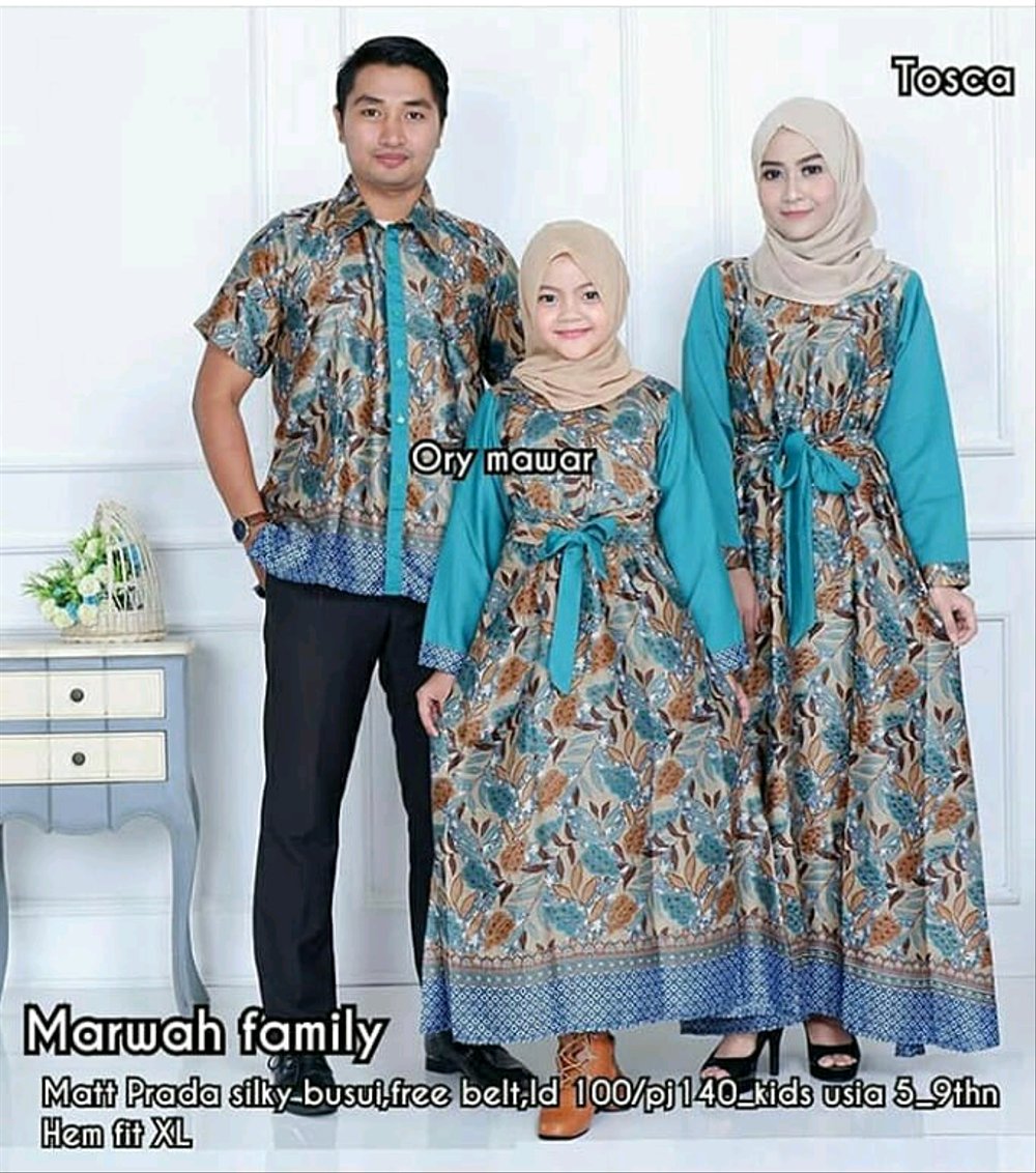 Model Gamis  Batik Couple Keluarga  2021 Ragam Muslim