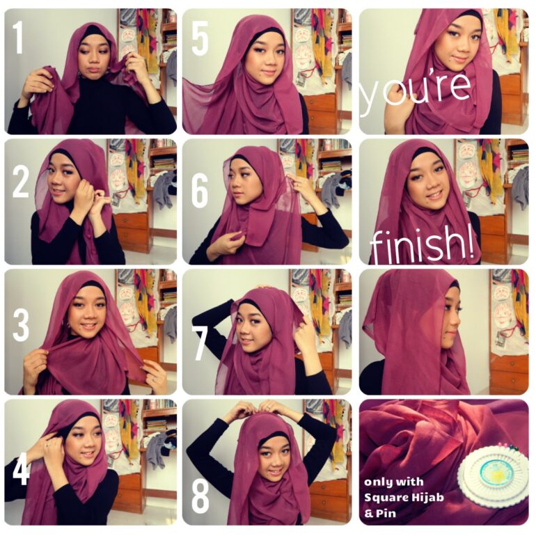 Tutorial Hijab Segi Empat 2 Warna Untuk Kebaya – Ragam Muslim