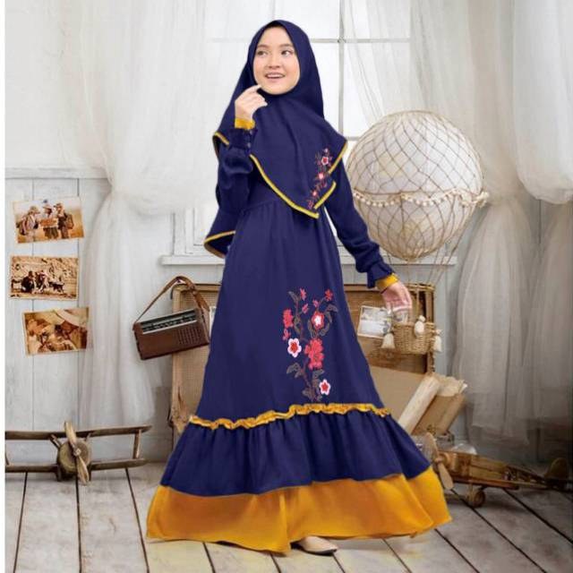 Bentuk Baju Lebaran Anak Perempuan Umur 13 Tahun 0gdr Baju Muslim Anak Tanggung Abg Jumbo Umur 8 12 Tahun Little