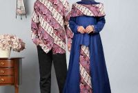 Bentuk Baju Lebaran Kapel J7do Baju Lebaran Terbaru 2018 Couple Batik Sabna Biru Model
