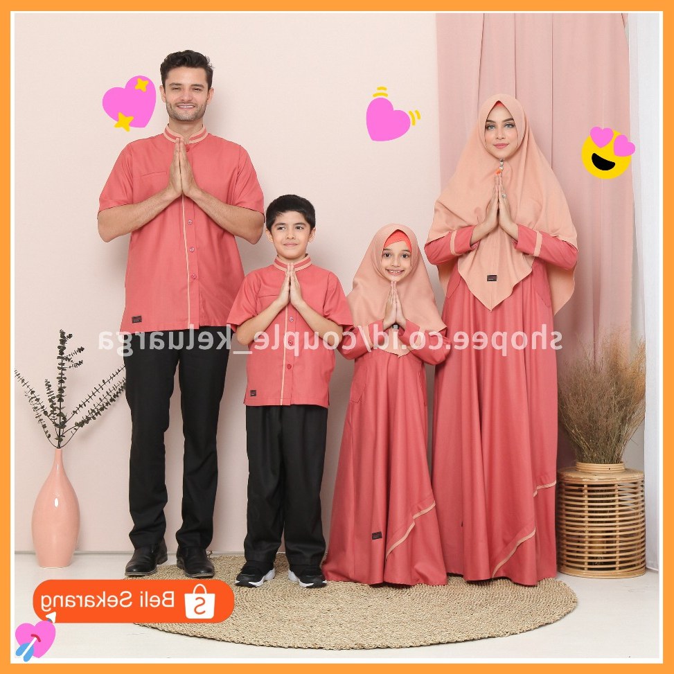 Bentuk Baju Lebaran Shopee Qwdq Gamis Couple Baju Lebaran 2020 Sarimbit Seragam Keluarga