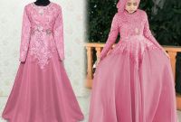 Bentuk Model Baju Lebaran Brokat Etdg 32 Model Gamis Brokat Pesta Kombinasi Polos Modern 2019