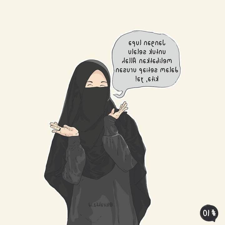 Bentuk Muslimah Bercadar Hitam 3id6 2019 Gambar Kartun Muslimah Terbaru Kualitas Hd