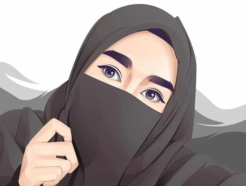 Bentuk Muslimah Bercadar Hitam Bqdd 30 Gambar Kartun Muslimah Bercadar Syari Cantik Lucu