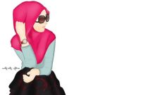 Bentuk Muslimah Bercadar Hitam Bqdd Hijab Animasi Hitam Putih Nusagates
