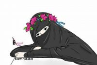 Bentuk Muslimah Bercadar Hitam Txdf Gambar Kartun Muslimah Bercadar
