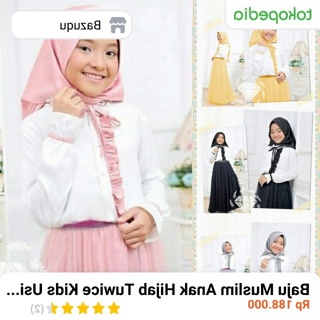 Design Baju Lebaran Anak Umur 11 Tahun Rldj Jual Baju Muslim Anak Hijab Tuwice Kids Usia 8 9 10 11 12