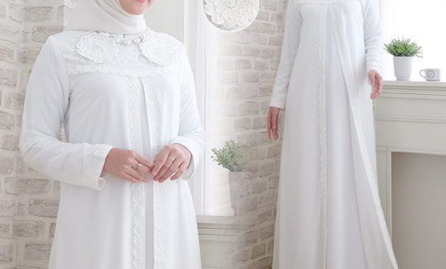 Design Baju Lebaran Dewasa Q0d4 Baju Gamis Wanita Dewasa Syari Putih Lebaran Umroh Haji