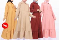 Design Baju Lebaran Terbaru Tanah Abang 3ldq Jual Baju Gamis Tanpa Khimar Baloteli Polos G154 Tanah