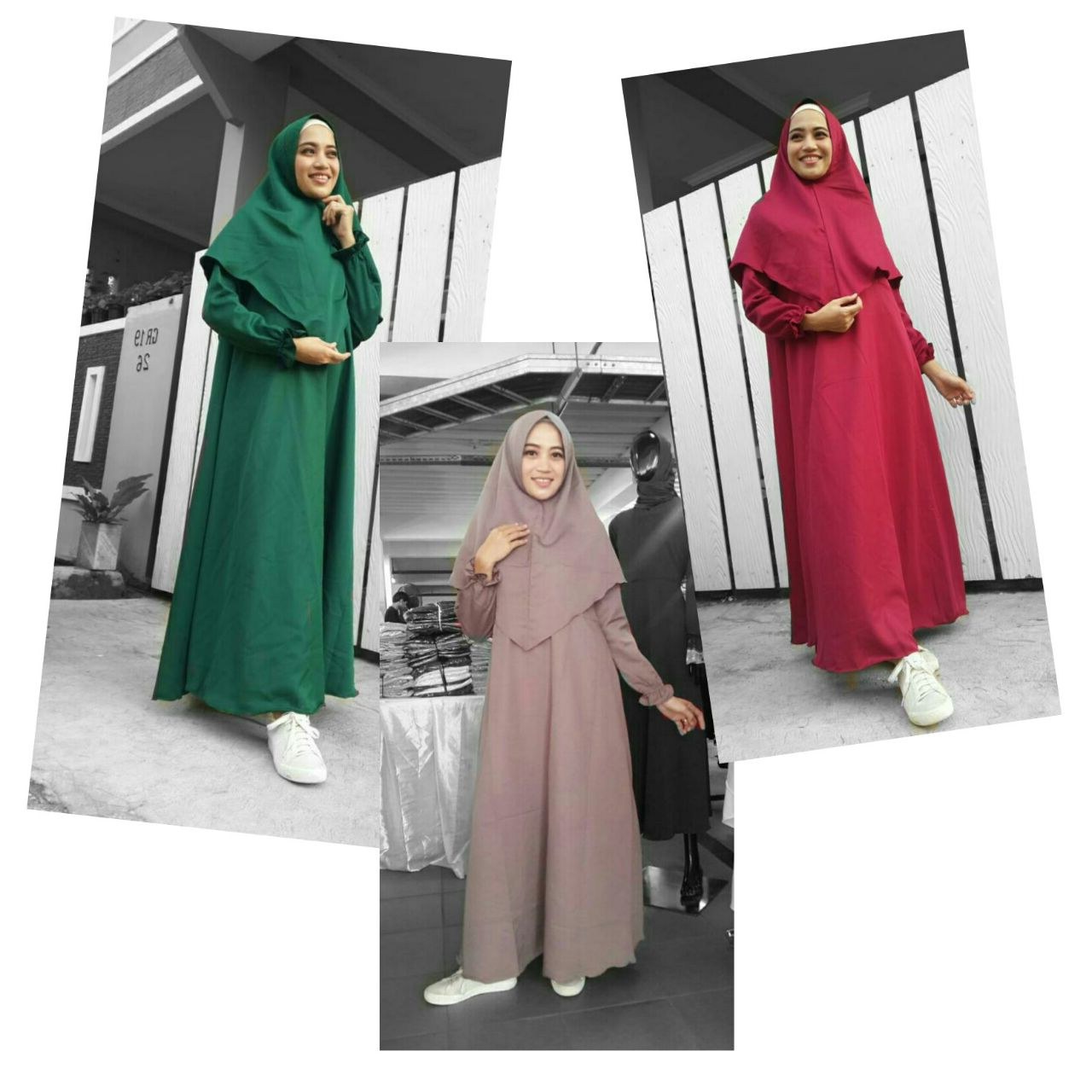 Design Baju Lebaran Terbaru Tanah Abang Xtd6 Jual Baju Gamis Madina Syar’i Flash Crepe Polos Sn1685