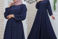 Design Contoh Model Baju Lebaran 2019 9fdy Baju Gamis Remaja Modern 2019 Princess Navy