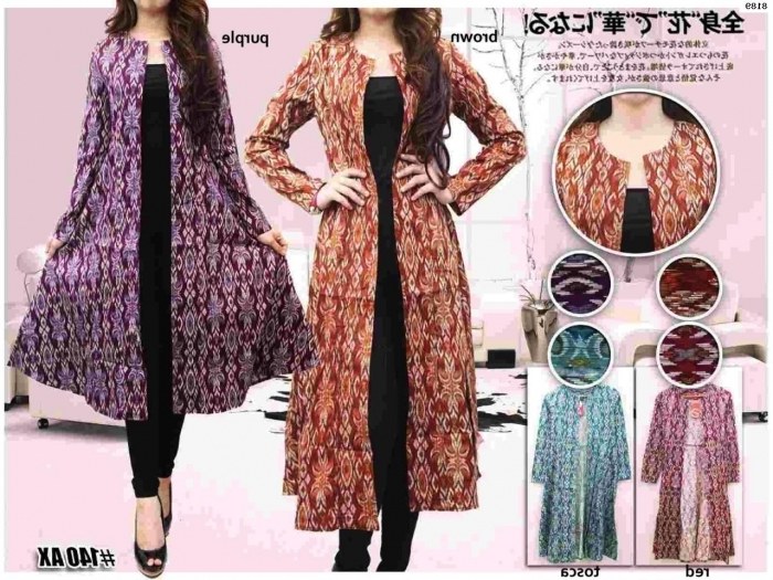 Design Fashion Muslimah Kekinian 3ldq 24 Model Cardigan Batik Panjang Wanita Muslimah