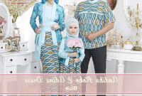 Design Koleksi Baju Lebaran Terbaru Txdf andika Adine Blue – Baju Muslim Gamis Modern