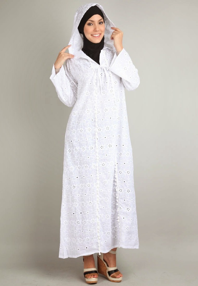 Design Model Baju Lebaran Warna Putih S1du Model Terbaru Baju Muslim Syahrini Edisi Lebaran