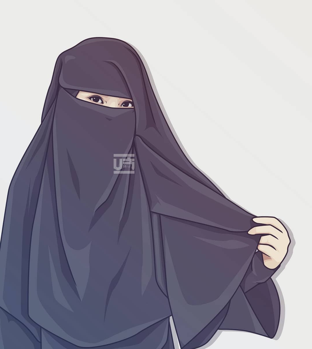 Design Muslimah Bercadar Cantik H9d9 Menakjubkan 30 Gambar Kartun Muslimah Bercadar Berkacamata