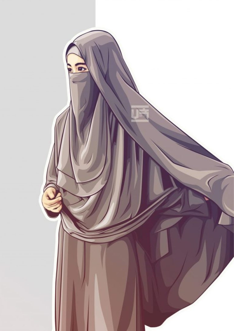 Design Muslimah Bercadar Cantik Ipdd Mewarnai Gambar Sketsa Wanita Muslimah Bercadar Terbaru