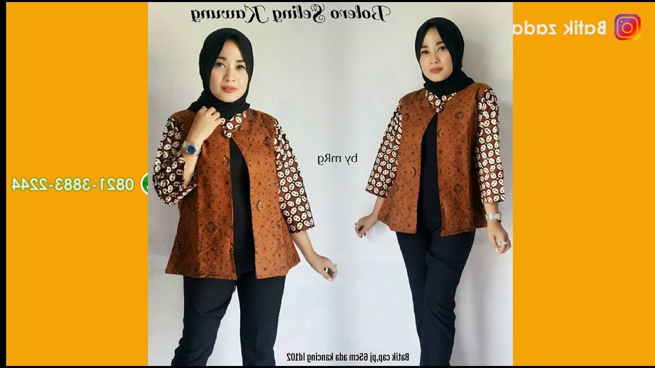 Design Referensi Baju Lebaran 2018 Mndw Model Baju Batik Wanita Terbaru Trend Batik atasan Populer