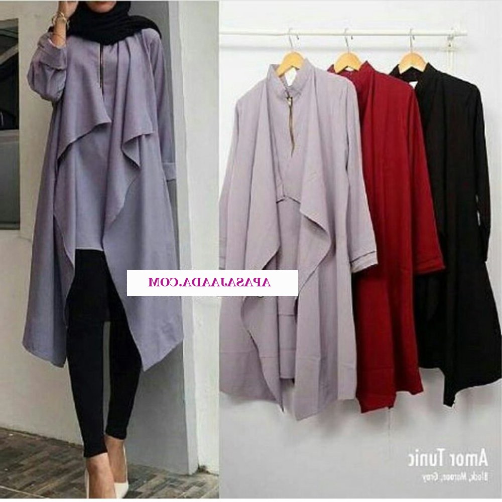 Design Shopee Baju Lebaran 8ydm Baju atasan Busana Muslim Wanita Blouse Blus Gamis Tunik