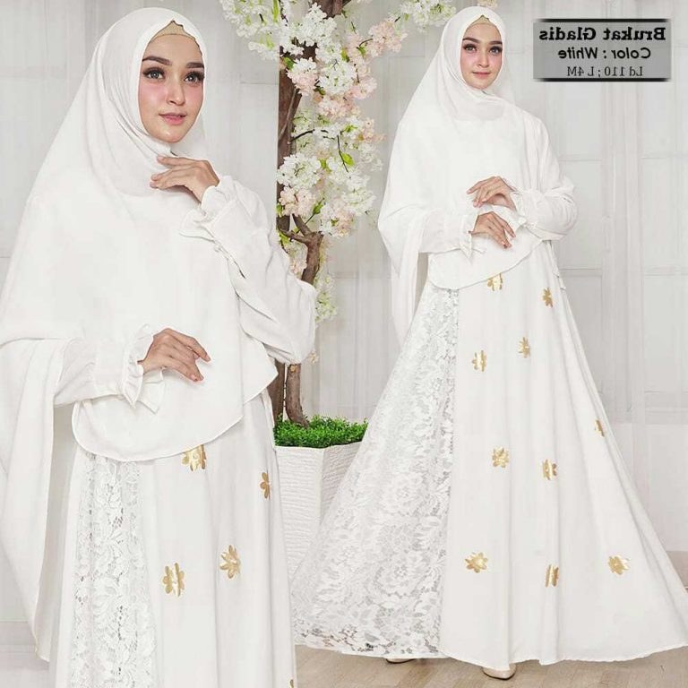 Design Warna Baju Lebaran 2019 Jxdu Model Baju Gamis Brokat Warna Putih