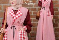 Ide Baju Lebaran 2020 Anak Bqdd Trend Gamis Remaja Terbaru 2019 Tartan 2 Maroon