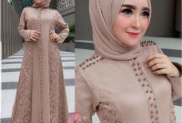 Ide Baju Lebaran Brokat Y7du Gamis Trendy Saukiah Katalog Bajugamismu
