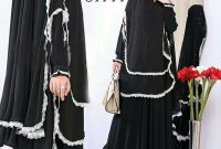 Ide Baju Lebaran Hitam Q5df Baju Lebaran 2018 Prilly Syari Hitam Model Baju Gamis