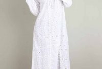 Ide Baju Lebaran Hitam S1du 30 Model Gamis Putih Mewah Modern Elegan Brokat