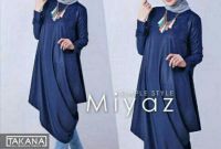 Ide Fashion Muslim Terbaru D0dg Jual Miyaz Tunik Navy Baju Muslim Wanita Kekinian Fashion
