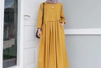 Ide Fashion Muslimah S5d8 Ready Stock Baju Muslim Muslimah Fashion Casual Long Jubah