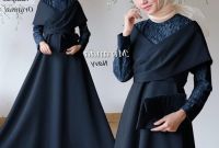 Ide Model Baju Lebaran Brokat 2019 87dx Gamis Pesta Brokat Kombinasi Terbaru Miranda 2019