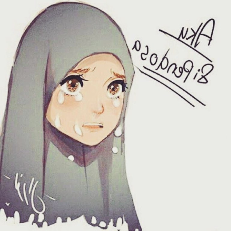 Ide Muslimah Bercadar Menangis Xtd6 75 Gambar Kartun Muslimah Cantik Dan Imut Bercadar