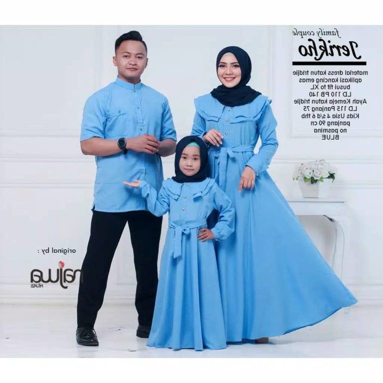 Inspirasi Baju Lebaran Keluarga Warna Biru O2d5 Baju Couple Satu Keluarga Jerikho Gamissyari