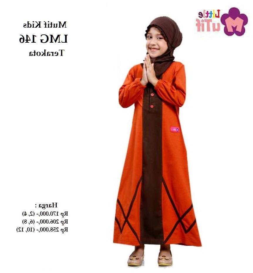 Inspirasi Baju Lebaran Muslim Anak Perempuan Jxdu Jual Baju Muslim Anak Gamis Lmg 146 Terakota Lebaran