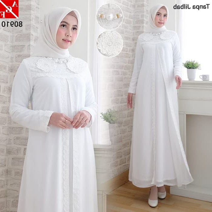 Inspirasi Baju Lebaran Warna Putih D0dg Jual Baju Gamis Wanita Putih Muslim Terbaru Gamis