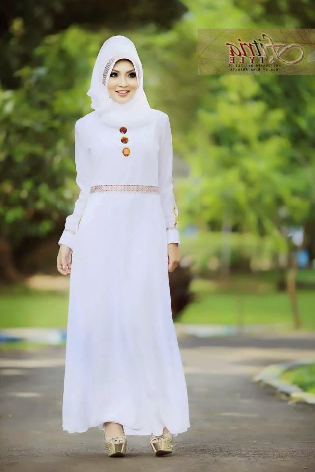 Inspirasi Baju Lebaran Yang Cantik 8ydm 12 Contoh Model Gamis Muslim Lebaran Terbaru Kumpulan