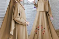 Inspirasi Model Baju Lebaran 2018 Terbaru 3ldq Gamis Lebaran Terbaru 2018 Samaira Coklat Model Baju