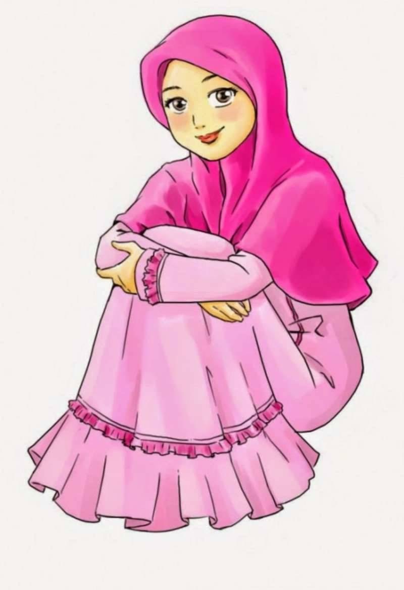 Inspirasi Muslimah Kartun Lucu Budm 19 Kartun Muslimah Lucu Anak Cemerlang