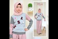 Model Baju Lebaran 2019 Anak Perempuan S1du Baju Muslim Anak Perempuan Terbaru 2019
